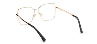 Max Mara Mm5187 Unisex Gold Squared Eyeglasses