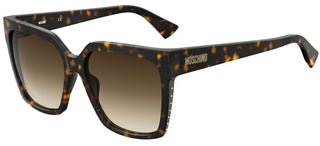 Moschino MOS079/S women Havana Geometric Sunglasses