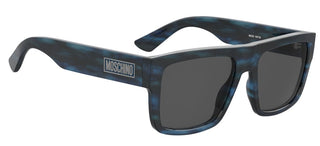 Moschino Mos187/s Men Blue Squared Sunglasses