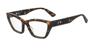 Moschino Mos634 Women Havana Rectangle Eyeglasses