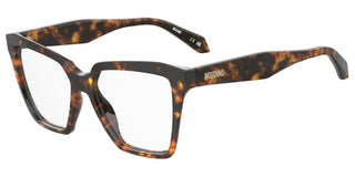 Moschino Mos657 Women Havana Squared Eyeglasses