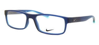 Nike Nike 7090 Men Blue Geometric Eyeglasses