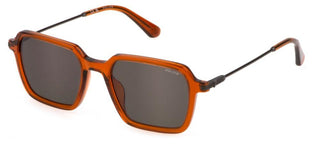 Police OCTANE 7 SPLL10 unisex Brown Geometric Sunglasses