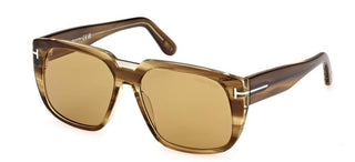 Tom Ford OLIVER-02 FT 1025 men Brown Geometric Sunglasses