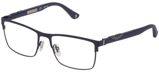 Police Origins 6 Vpl885 Men Blue Geometric Eyeglasses