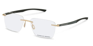 Porsche Design P8774 Unisex Gold Rectangle Eyeglasses
