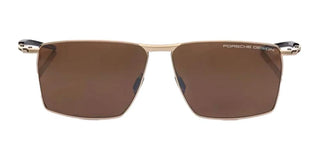 Porsche Design P8987 Unisex Gold Squared Sunglasses