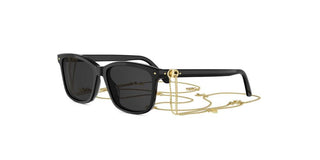 DIOR PETIT CD S2I + CHAIN men Black Geometric Sunglasses