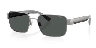 Polo Ralph Lauren Ph3161 Men Silver Rectangle Sunglasses