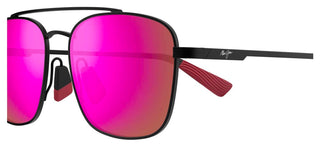 Maui Jim Piwai Af Mj0645sa Men Black Squared Sunglasses