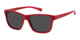 Polaroid Pld 8067/s Junior Children Red Rectangle Sunglasses
