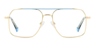 Polaroid Pld D554 Unisex Gold Geometric Eyeglasses
