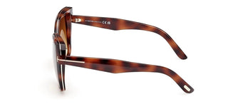 Tom Ford PLUM FT1223 women Havana Butterfly Sunglasses