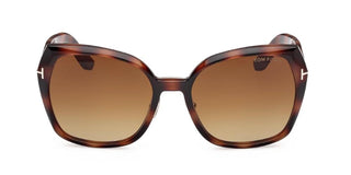 Tom Ford PLUM FT1223 women Havana Butterfly Sunglasses