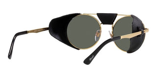 Persol PO 2496SZ unisex Gold Round Sunglasses
