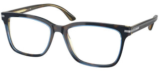Prada PRADA PR 14WV men Havana Geometric Eyeglasses