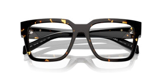 Prada Pr 08zv Men Havana Geometric Eyeglasses