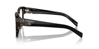 Prada Pr 08zv Men Havana Geometric Eyeglasses