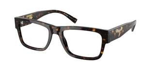 Prada PR 15YV men Havana Squared Eyeglasses
