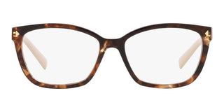 Prada PR 15ZV women Havana Geometric Eyeglasses