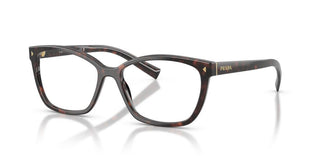 Prada Pr 15zv Women Brown Geometric Eyeglasses