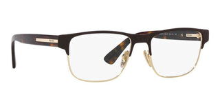 Prada PR 57ZV men Brown Squared Eyeglasses