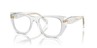 Prada Pr A18v Women Transparent Geometric Eyeglasses