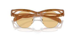 Prada Pr A24s Women Brown Round Sunglasses