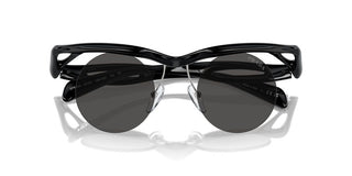 Prada Pr A24s Women Black Round Sunglasses