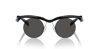 Prada Pr A24s Women Black Round Sunglasses
