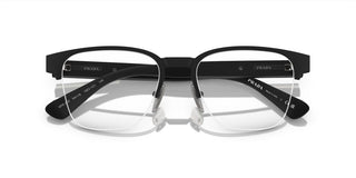 Prada PR A52V men Black Geometric Eyeglasses