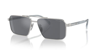 Prada Pr A57s Men Silver Squared Sunglasses