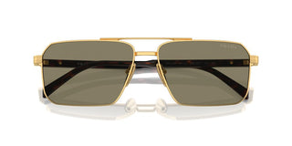 Prada Pr A57s Men Gold Squared Sunglasses