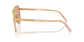 Prada Pr A58s Men Gold Pilot Sunglasses
