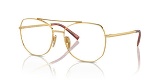 Prada Pr A58v Women Gold Pilot Eyeglasses