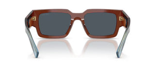 Prada Pr B17s Men Brown Rectangle Sunglasses