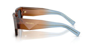 Prada Pr B17s Men Brown Rectangle Sunglasses