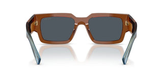 Prada Pr B17s Men Brown Rectangle Sunglasses