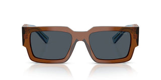 Prada Pr B17s Men Brown Rectangle Sunglasses