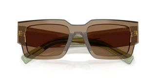Prada Pr B17s Men Brown Rectangle Sunglasses