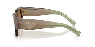 Prada Pr B17s Men Brown Rectangle Sunglasses