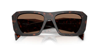 Prada Pr B18s Women Havana Squared Sunglasses