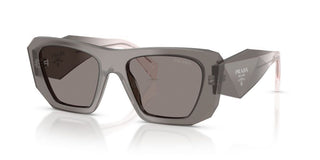 Prada Pr B18s Women Grey Squared Sunglasses