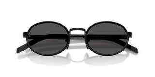 Prada Pr B56s Women Black Round Sunglasses