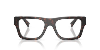 Prada PR C01V men Havana Squared Eyeglasses