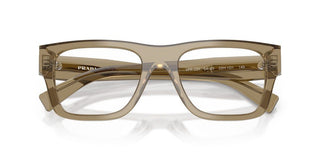 Prada PR C01V men Brown Squared Eyeglasses