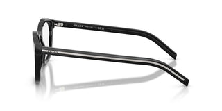 Prada PR C04V men Black Geometric Eyeglasses