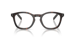 Prada PR C04V men Havana Geometric Eyeglasses