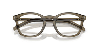 Prada PR C04V men Brown Geometric Eyeglasses