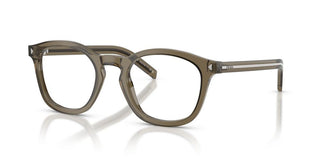 Prada PR C04V men Brown Geometric Eyeglasses